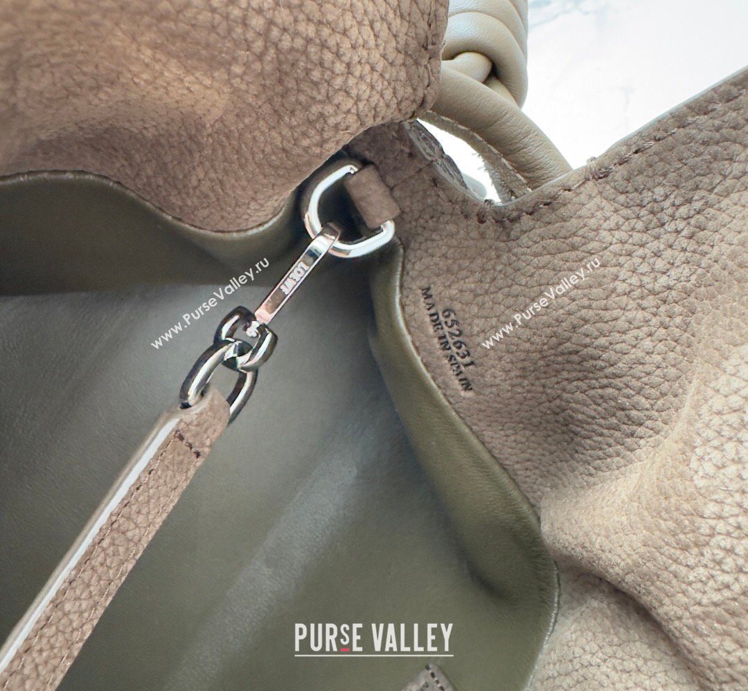 Loewe Flamenco Mini Clutch in Grained Nubuck Leather Tundra 2026 266355 (Ys-260407067)