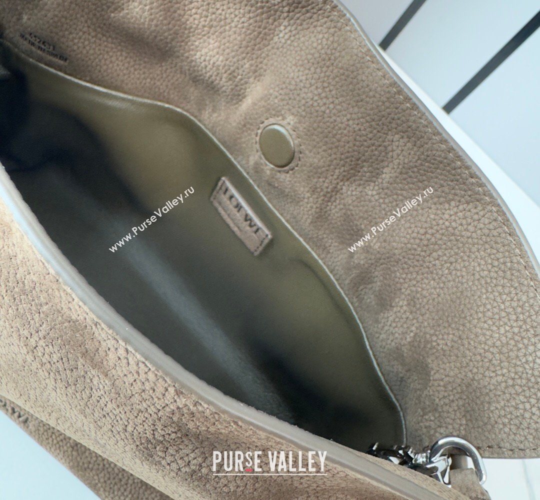 Loewe Flamenco Mini Clutch in Grained Nubuck Leather Tundra 2026 266355 (Ys-260407067)