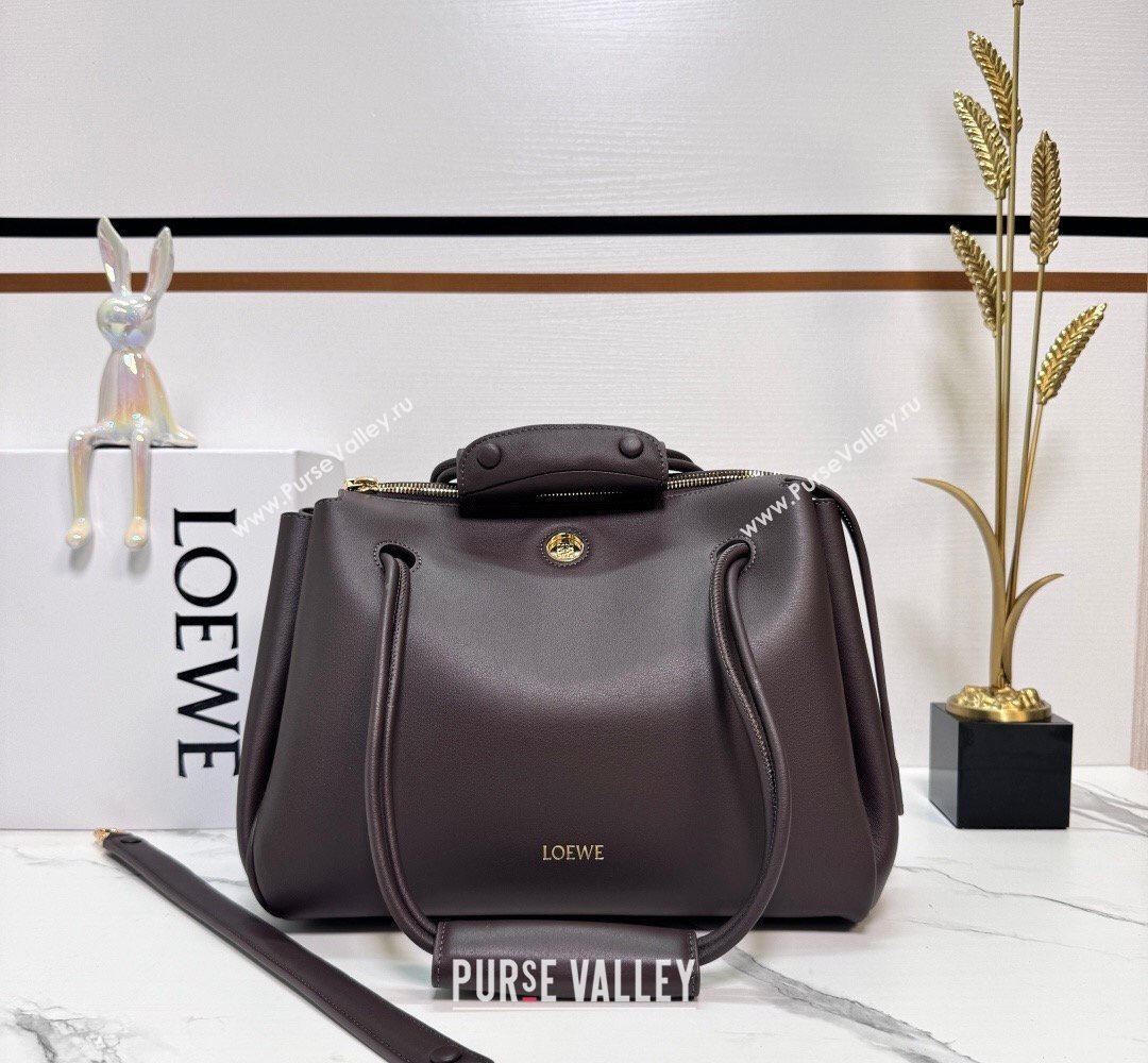 Loewe Medium Madrid bag in supple calfskin leather Brownie 20265 052451 (nana-260407068)