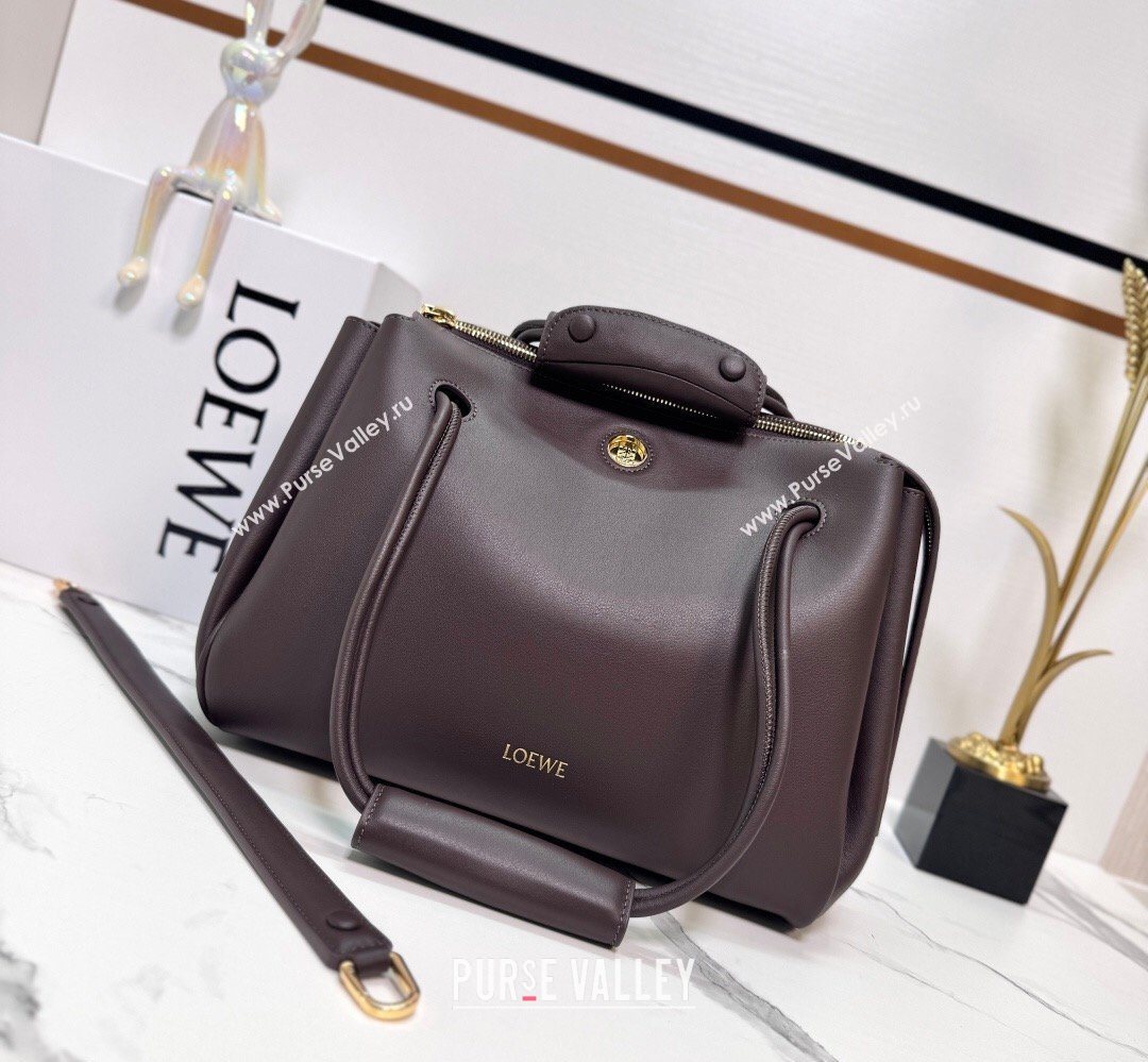 Loewe Medium Madrid bag in supple calfskin leather Brownie 20265 052451 (nana-260407068)