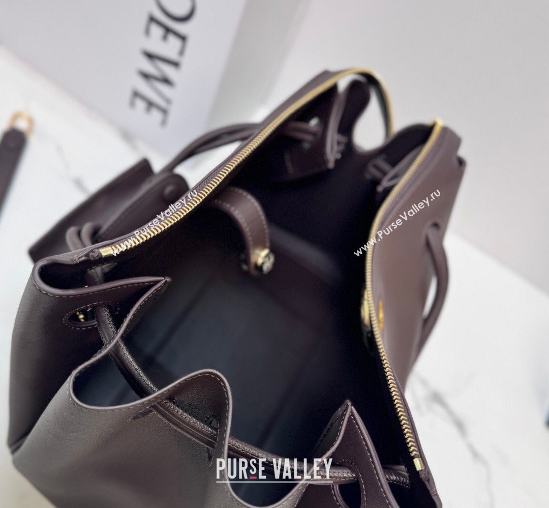 Loewe Medium Madrid bag in supple calfskin leather Brownie 20265 052451 (nana-260407068)