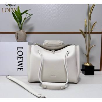 Loewe Medium Madrid bag in supple grained calfskin White 20265 052451 (nana-260407069)