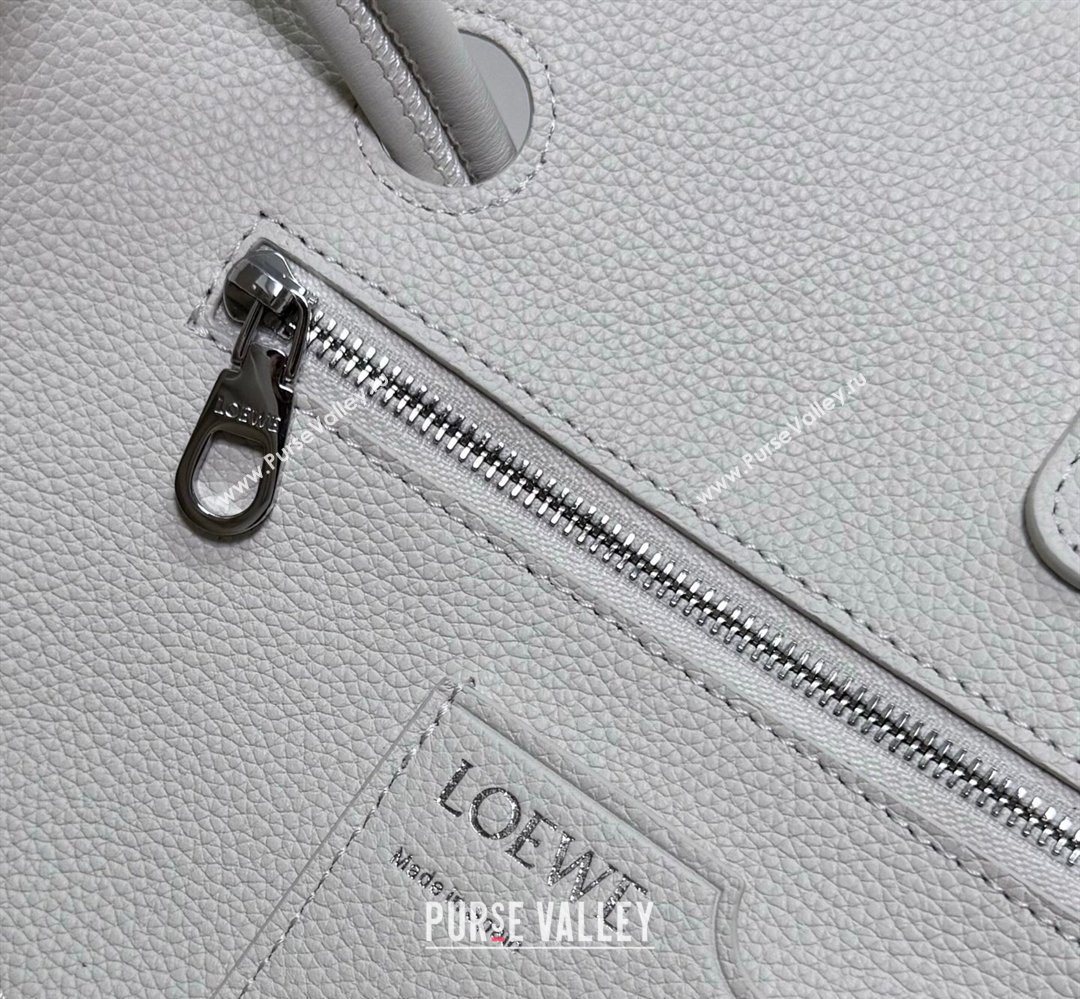 Loewe Medium Madrid bag in supple grained calfskin White 20265 052451 (nana-260407069)