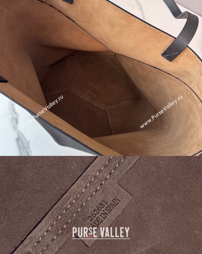 Loewe Medium Nappa Leather Futurist Cat Puzzle Fold Tote Bag Dark Grey 2026 (Ys-260407065)