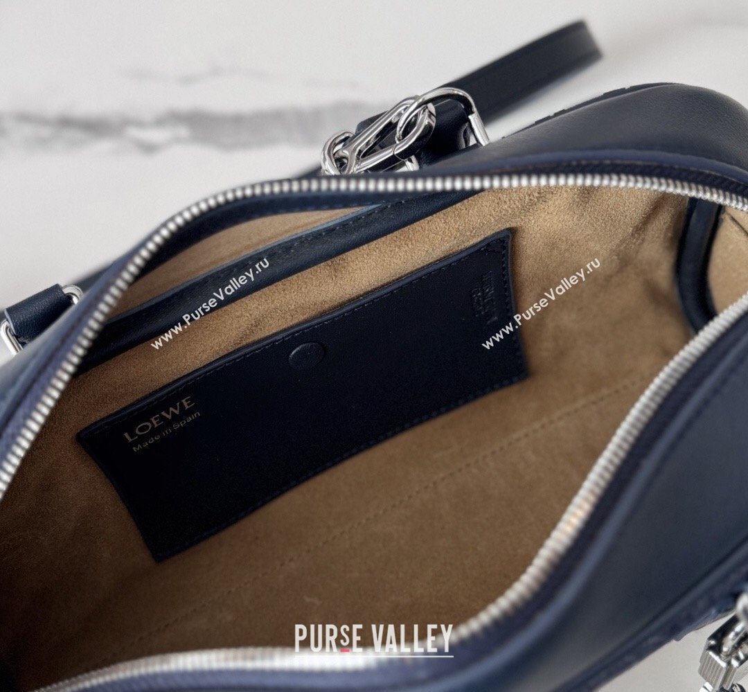 Loewe Cat Embroidered Denim Amazona 23 Cropped Bag Blue 2026 (Ys-260407066)