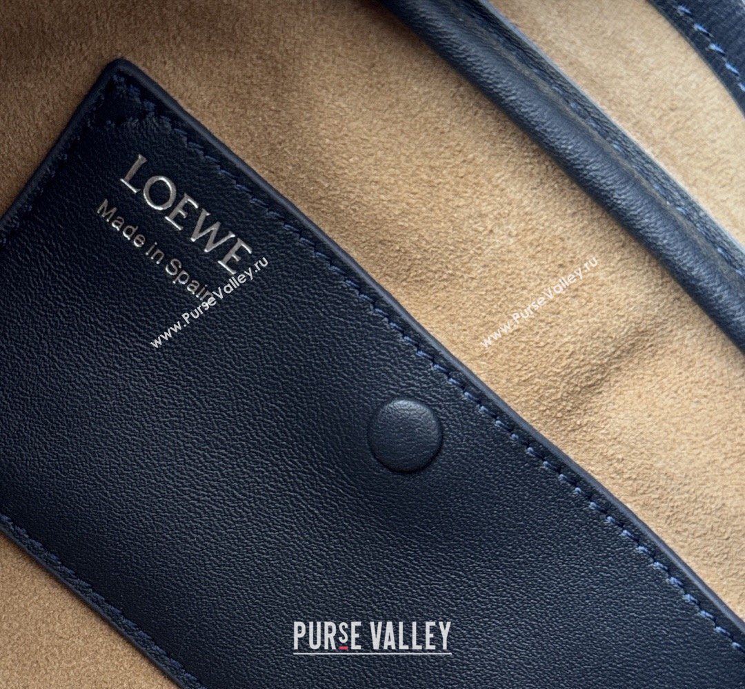 Loewe Cat Embroidered Denim Amazona 23 Cropped Bag Blue 2026 (Ys-260407066)