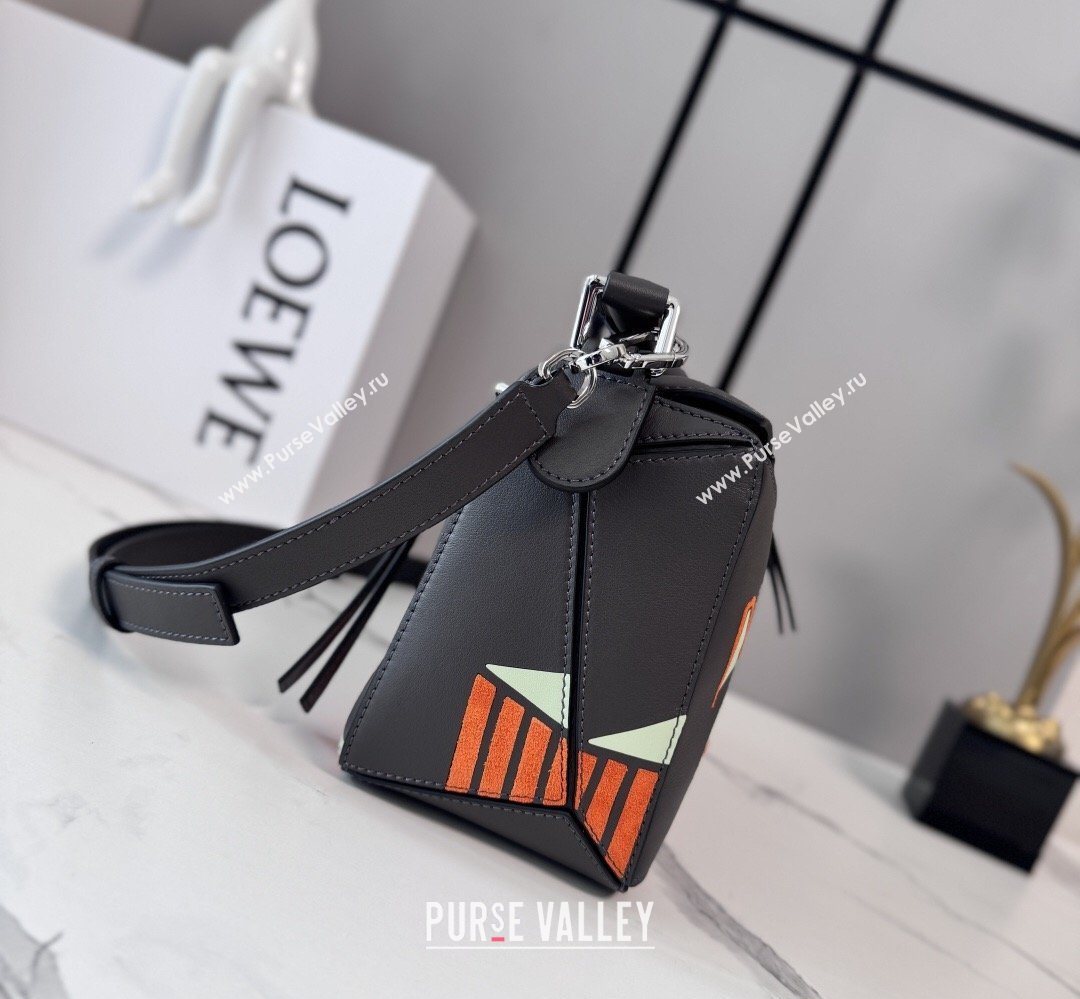 Loewe Small Classic Calfskin Futurist Cat Puzzle Bag Dark Grey 2026 (Ys-260407064)