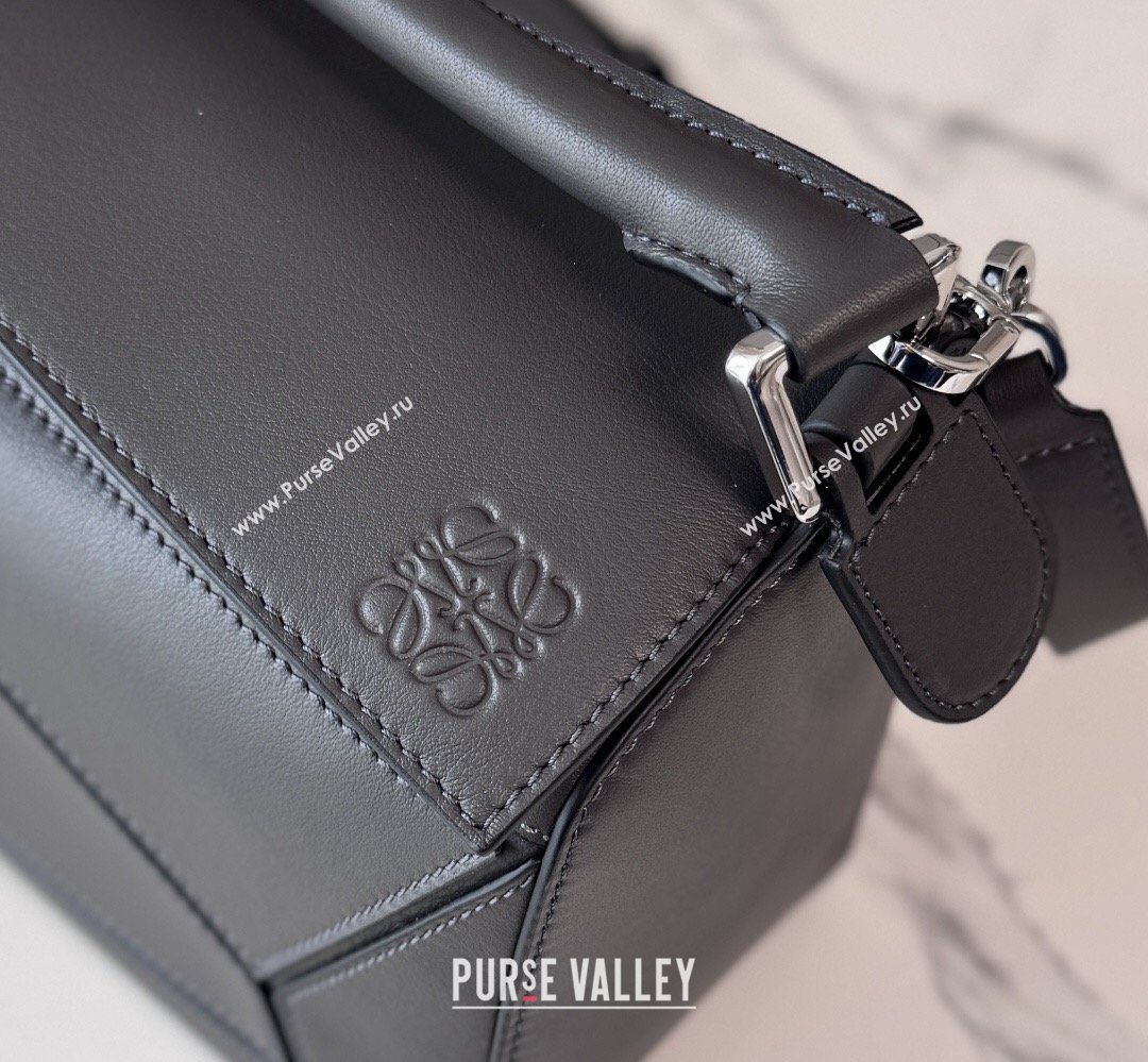 Loewe Small Classic Calfskin Futurist Cat Puzzle Bag Dark Grey 2026 (Ys-260407064)