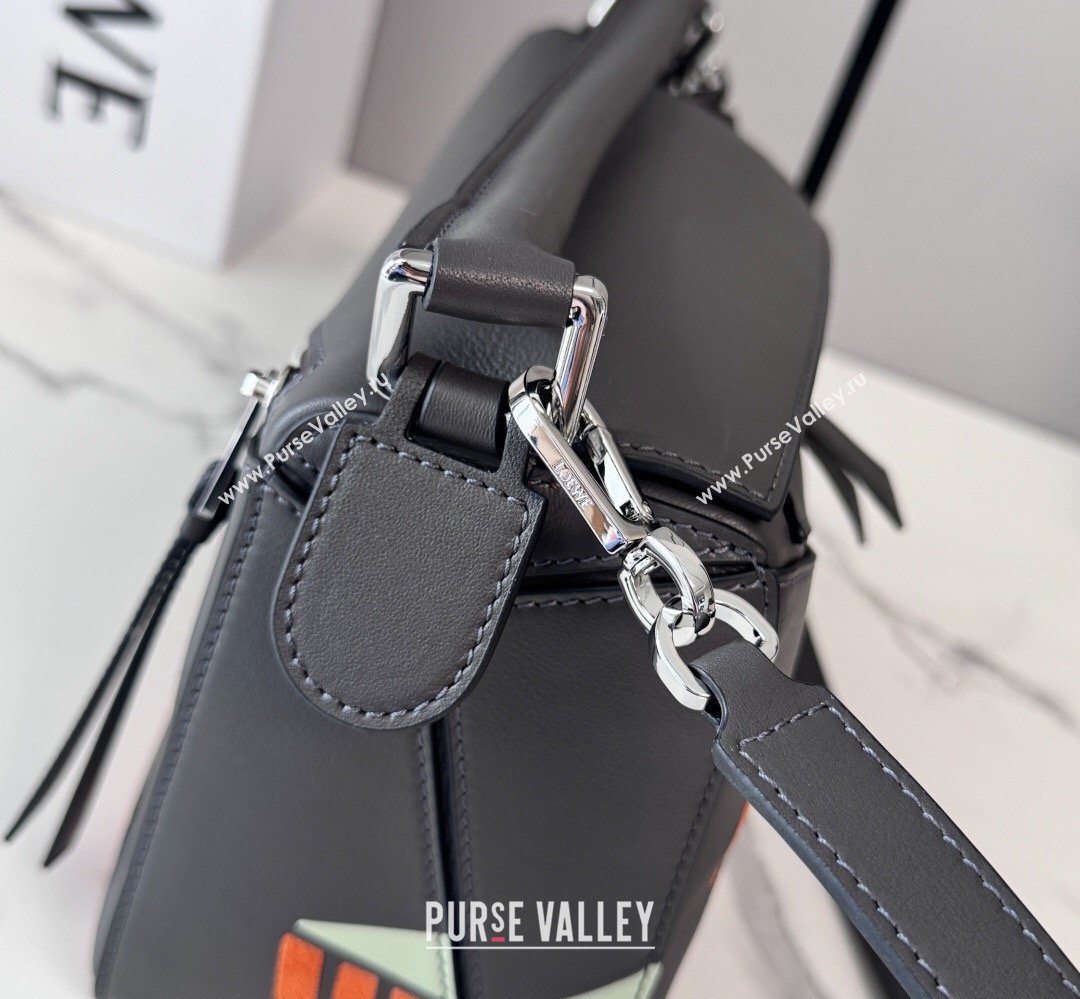 Loewe Small Classic Calfskin Futurist Cat Puzzle Bag Dark Grey 2026 (Ys-260407064)