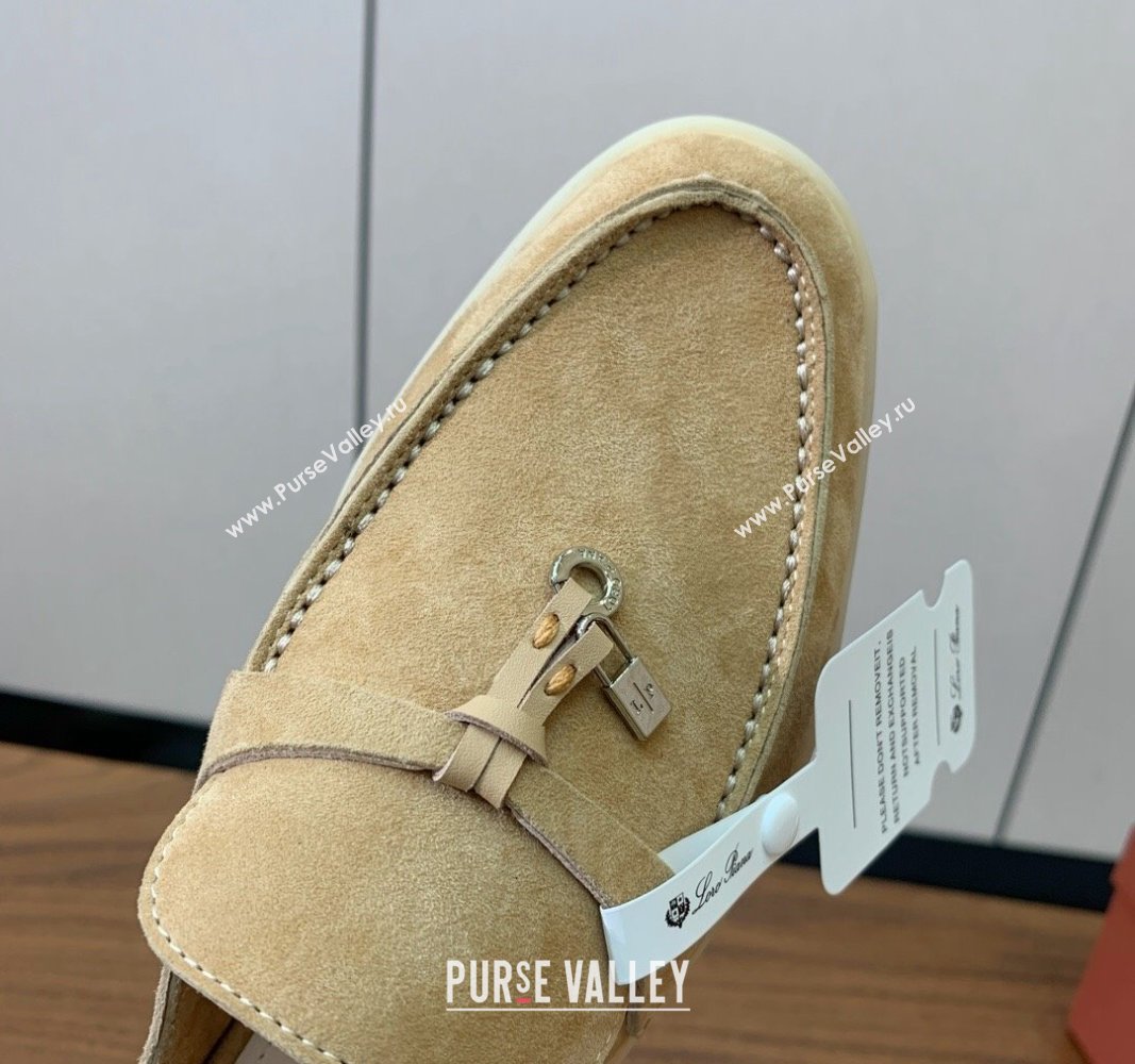 Loro Piana Suede Flat Mules Sand Beige 2024 0812 (MD-240812054)