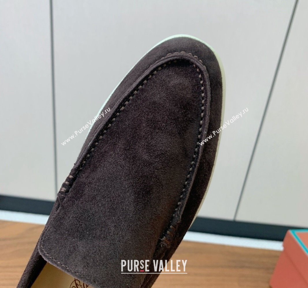 Loro Piana Suede Flat Loafers Cofee Brown 2024 081202 (MD-240812074)