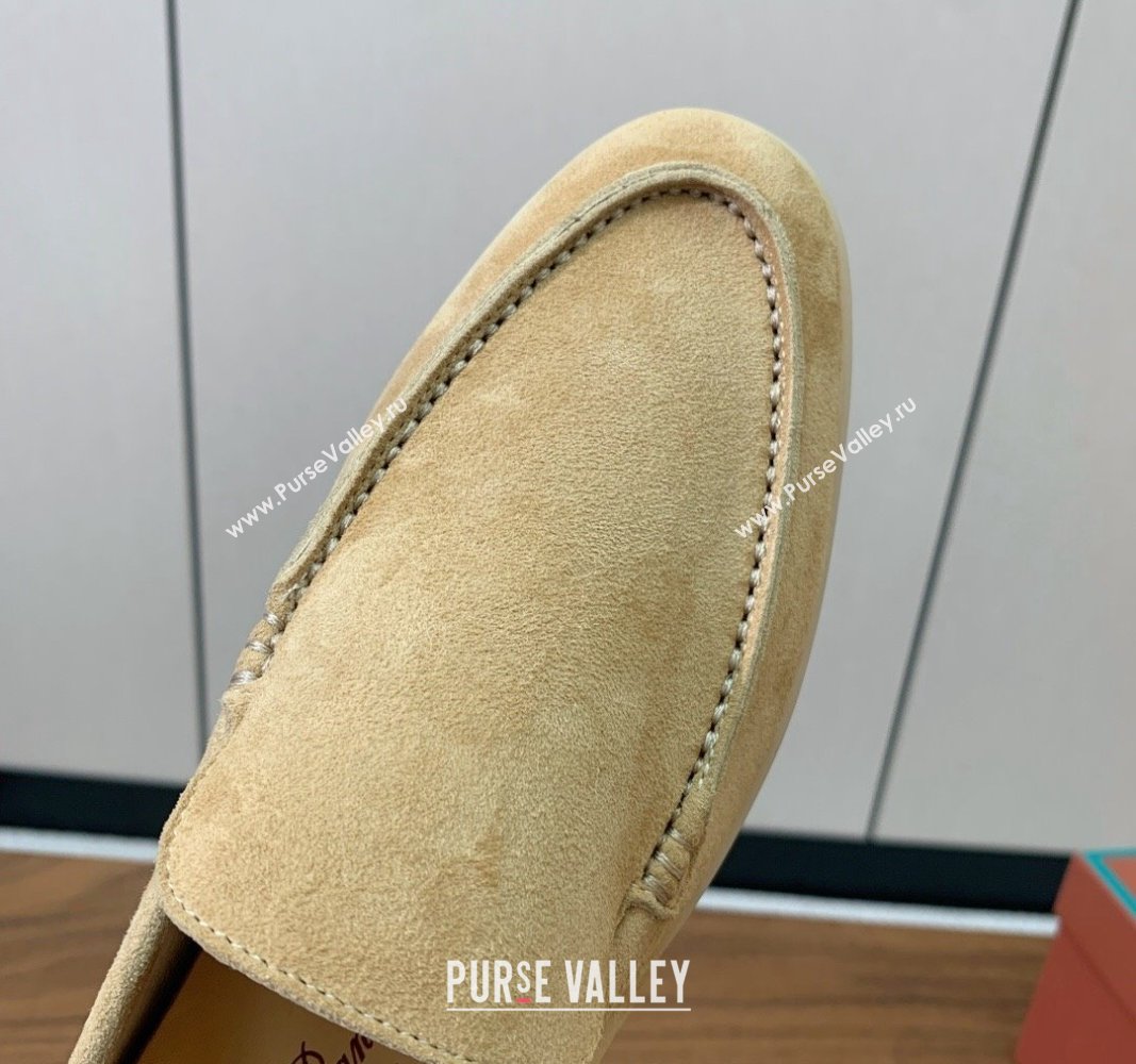 Loro Piana Suede Flat Loafers Sand Beige 2024 081202 (MD-240812078)