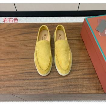 Loro Piana Suede Flat Loafers Yellow 2024 081202 (MD-240812088)