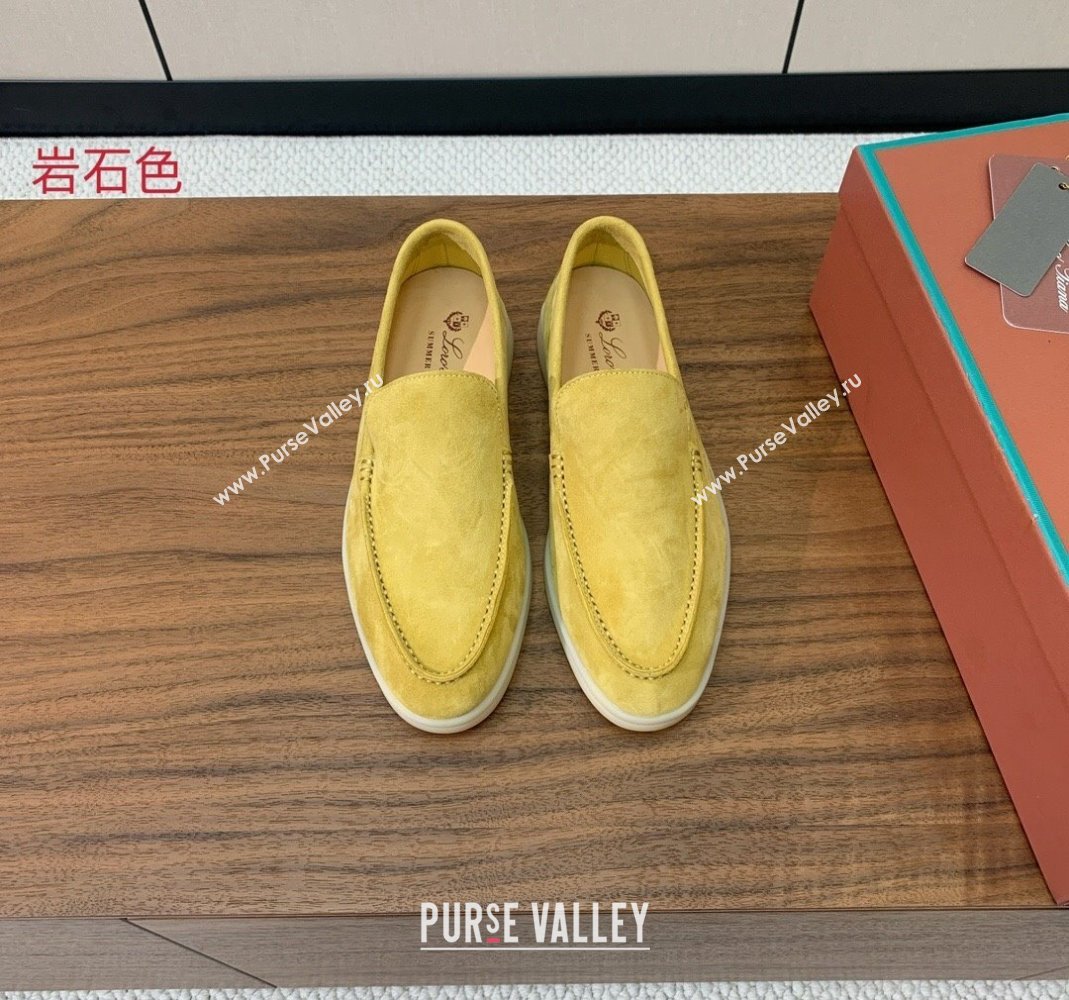 Loro Piana Suede Flat Loafers Yellow 2024 081202 (MD-240812088)