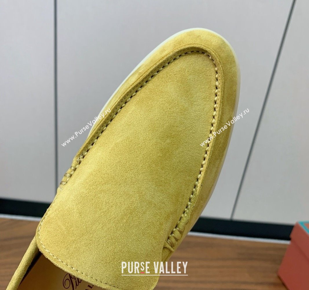 Loro Piana Suede Flat Loafers Yellow 2024 081202 (MD-240812088)