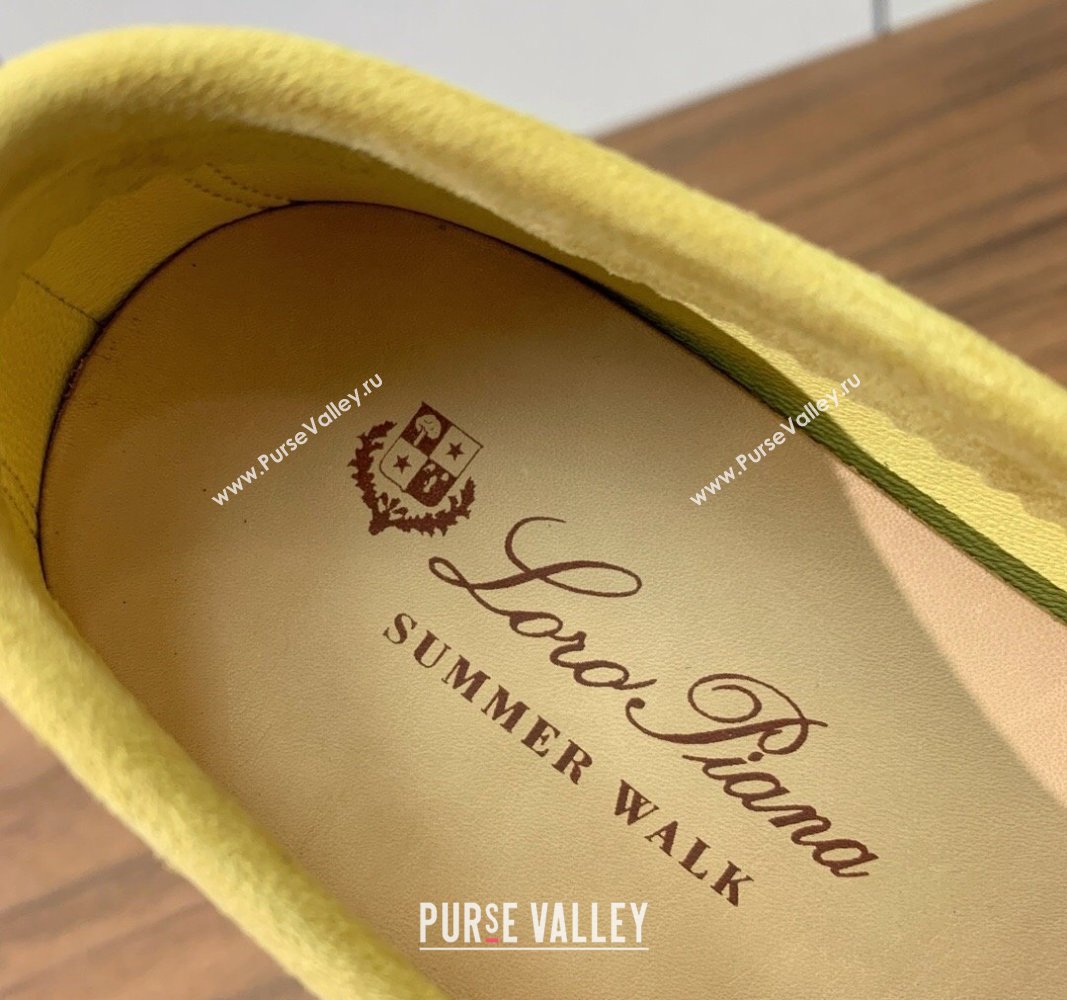 Loro Piana Suede Flat Loafers Yellow 2024 081202 (MD-240812088)