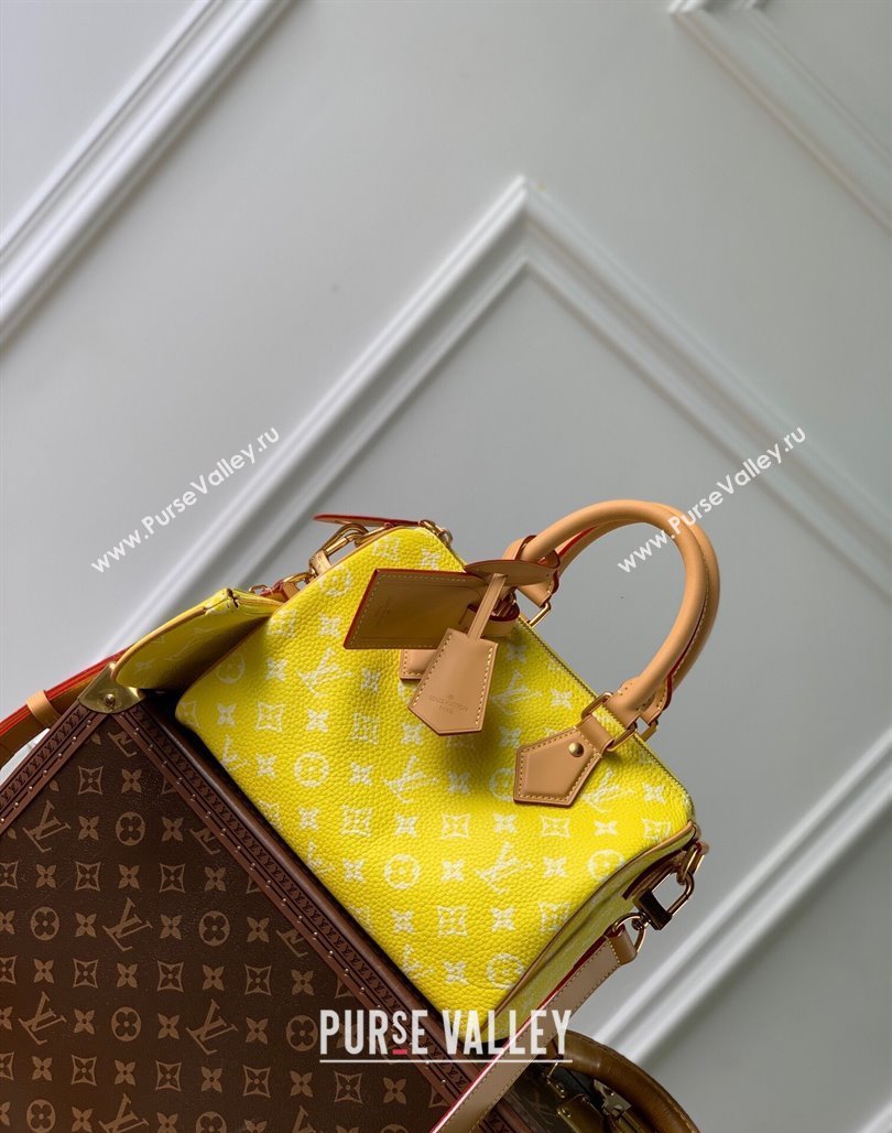 Louis Vuitton Speedy P9 Bandouliere 25 Bag in Soft Calfskin M24429 Neon Yellow 2024 Runway (KI-240716103)