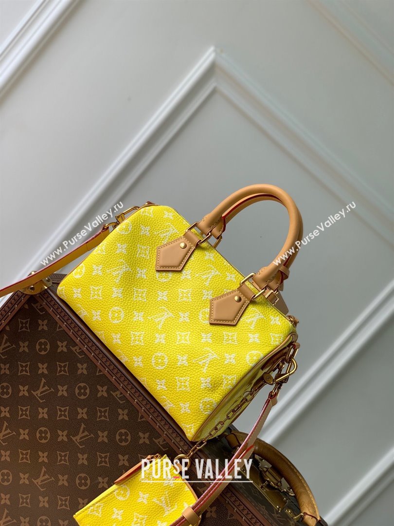 Louis Vuitton Speedy P9 Bandouliere 25 Bag in Soft Calfskin M24429 Neon Yellow 2024 Runway (KI-240716103)