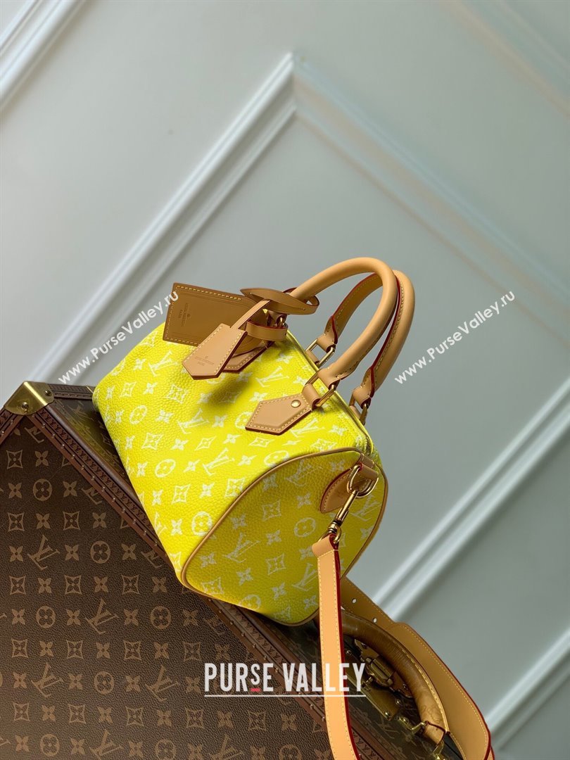 Louis Vuitton Speedy P9 Bandouliere 25 Bag in Soft Calfskin M24429 Neon Yellow 2024 Runway (KI-240716103)