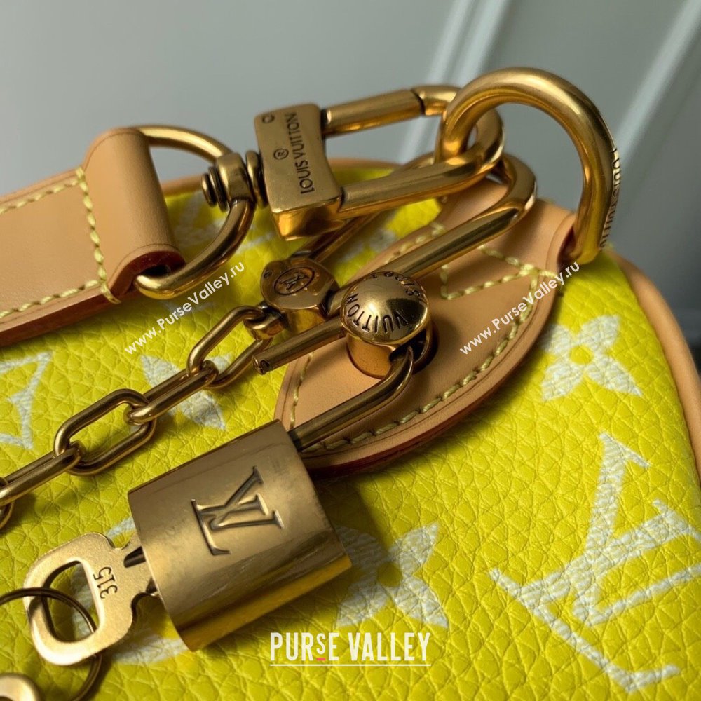 Louis Vuitton Speedy P9 Bandouliere 25 Bag in Soft Calfskin M24429 Neon Yellow 2024 Runway (KI-240716103)