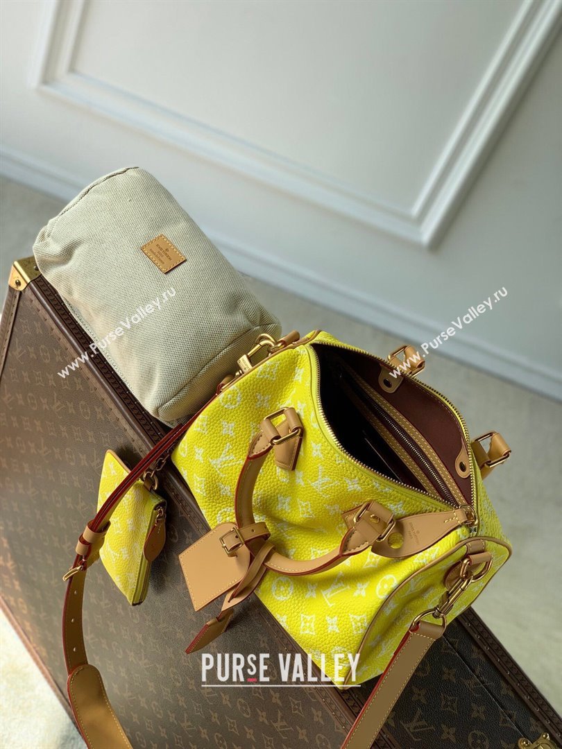 Louis Vuitton Speedy P9 Bandouliere 25 Bag in Soft Calfskin M24429 Neon Yellow 2024 Runway (KI-240716103)