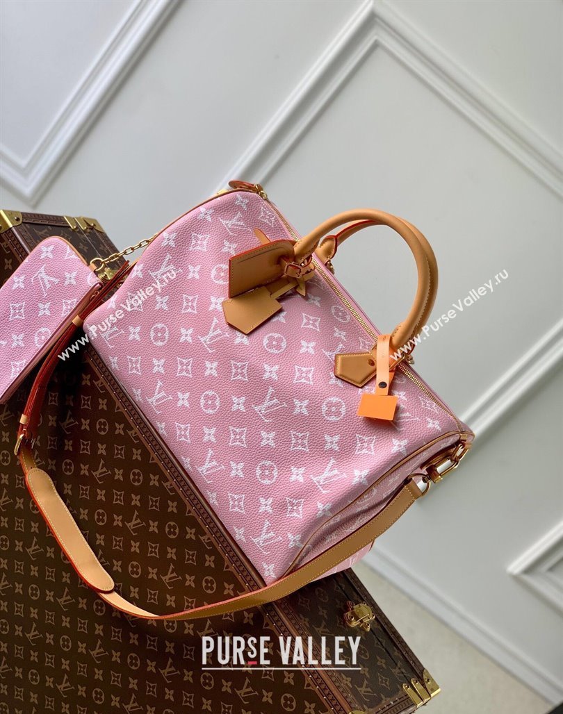 Louis Vuitton RUNWAY Speedy P9 Bandouliere 40 Bag in Soft Calfskin M24417 Light Pink 2024 (KI-240716105)