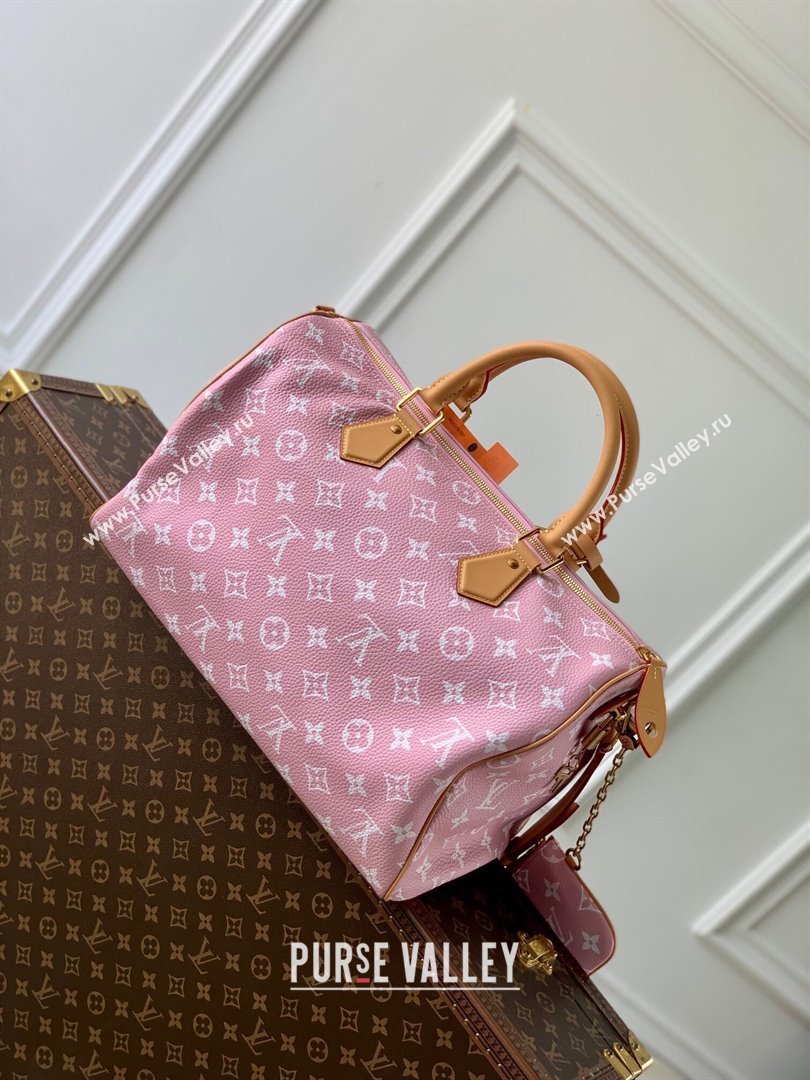 Louis Vuitton RUNWAY Speedy P9 Bandouliere 40 Bag in Soft Calfskin M24417 Light Pink 2024 (KI-240716105)