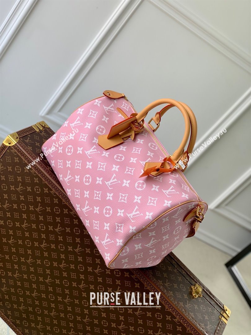 Louis Vuitton RUNWAY Speedy P9 Bandouliere 40 Bag in Soft Calfskin M24417 Light Pink 2024 (KI-240716105)