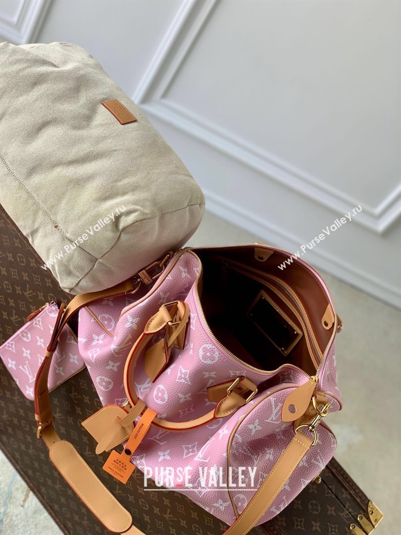 Louis Vuitton RUNWAY Speedy P9 Bandouliere 40 Bag in Soft Calfskin M24417 Light Pink 2024 (KI-240716105)