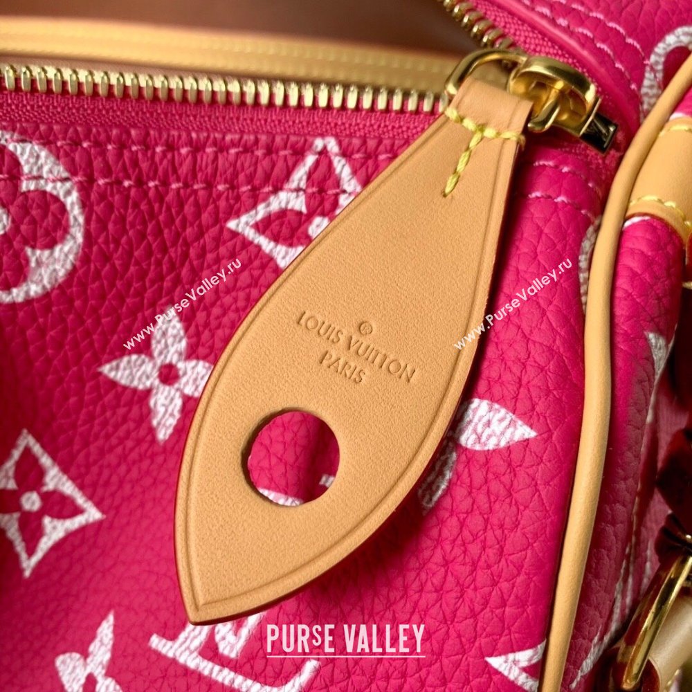 Louis Vuitton RUNWAY Speedy P9 Bandouliere 40 Bag in Soft Calfskin M11563 Dark Pink 2024 (KI-240716104)