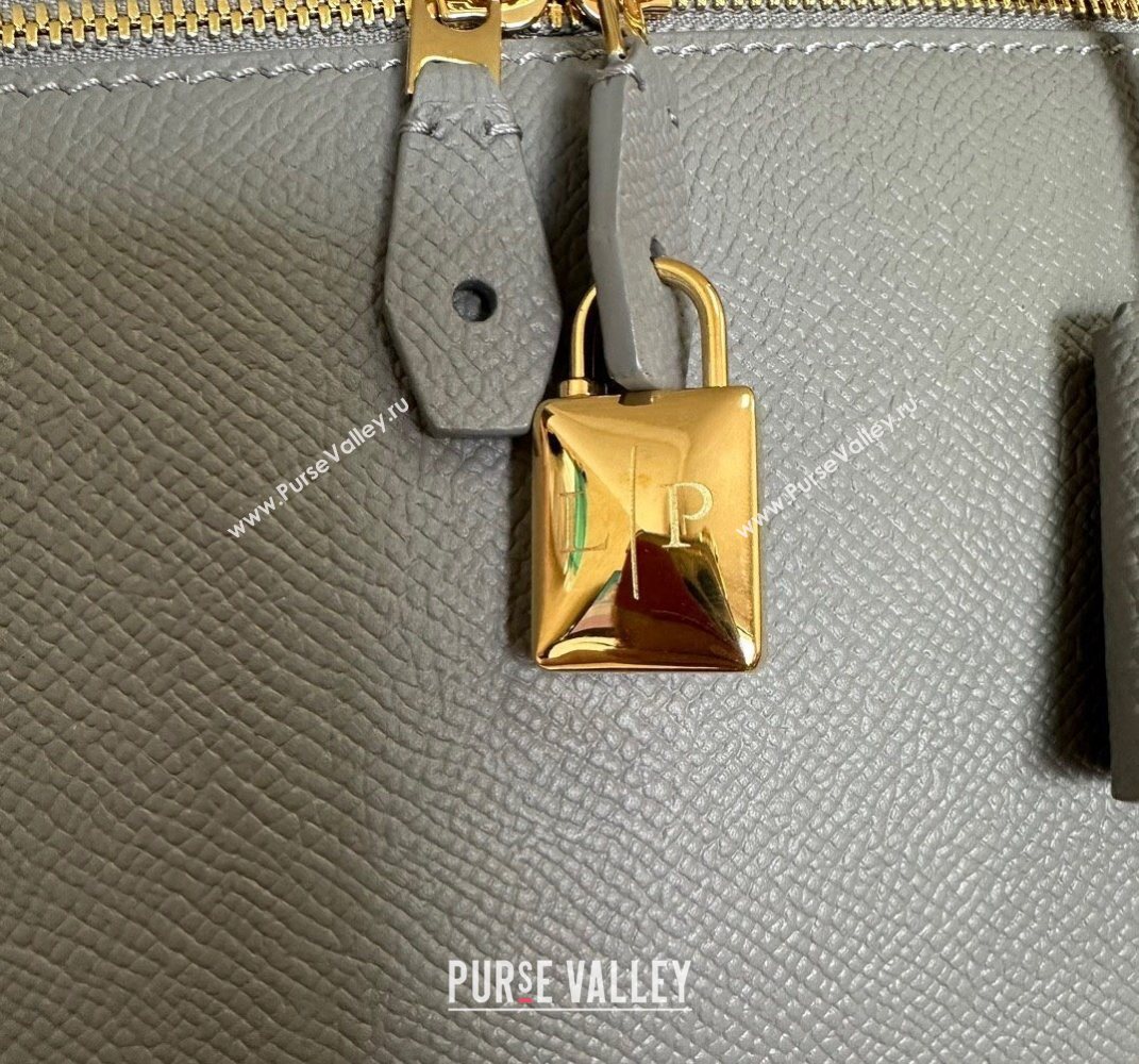 Loro Piana Extra Pocket Pouch L27 in Palm-Grained Calfskin Pearly Grey 2024 (TZ-240717141)