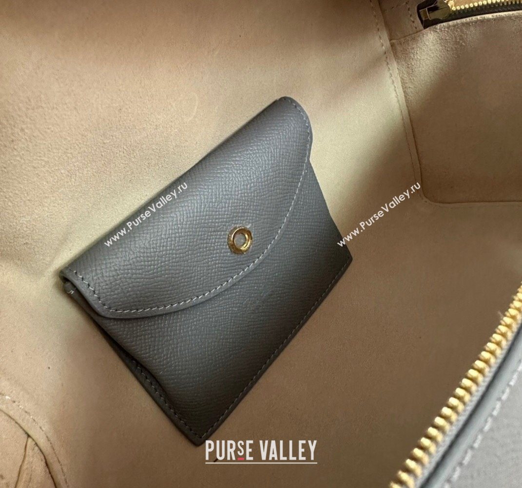 Loro Piana Extra Pocket Pouch L27 in Palm-Grained Calfskin Pearly Grey 2024 (TZ-240717141)