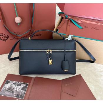Loro Piana Extra Pocket Pouch L27 in Palm-Grained Calfskin Dark Blue 2024 (TZ-240717143)