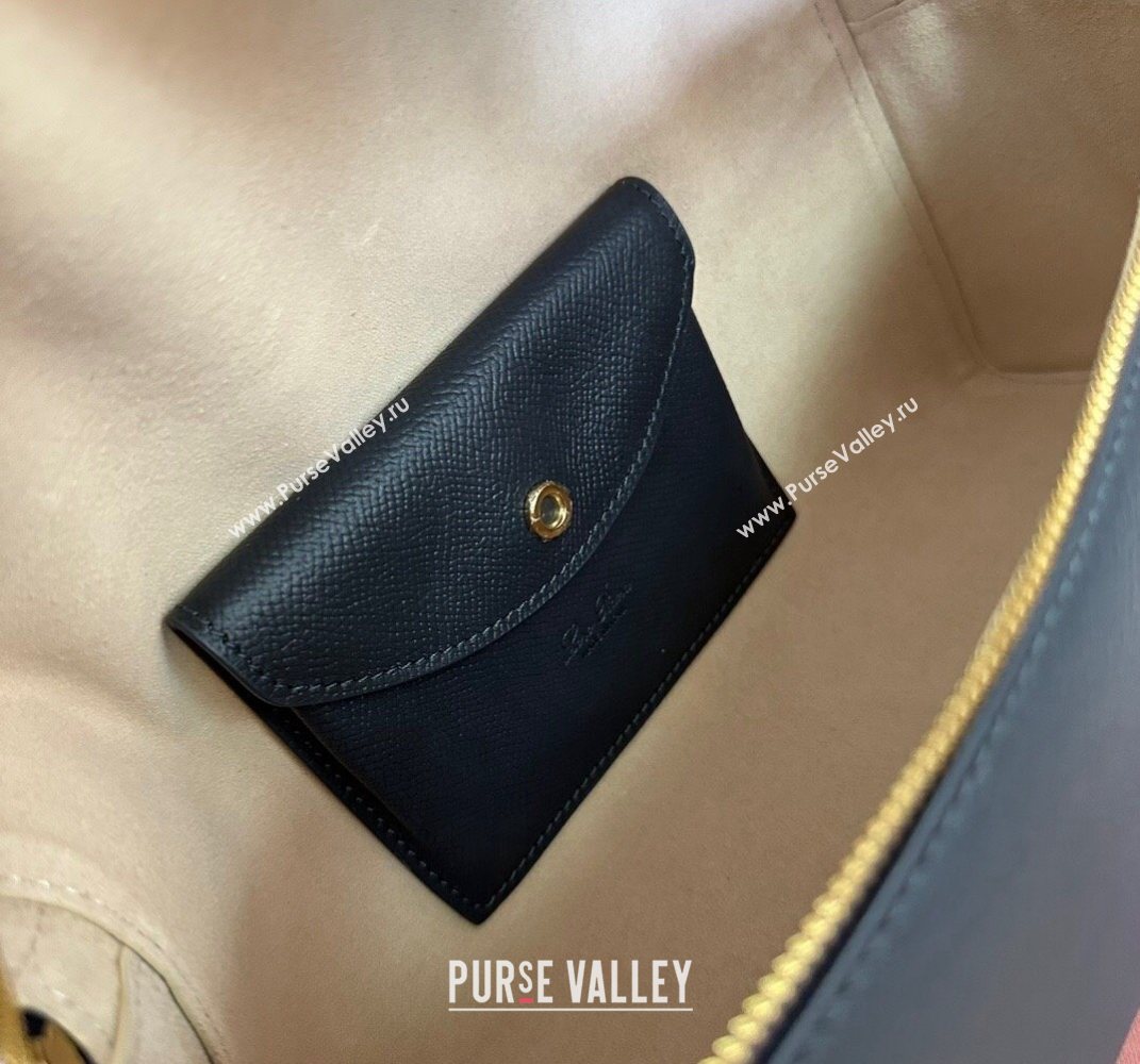 Loro Piana Extra Pocket Pouch L27 in Palm-Grained Calfskin Dark Blue 2024 (TZ-240717143)