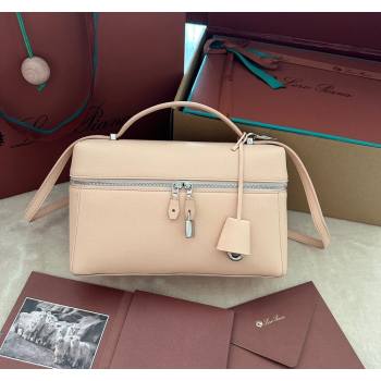 Loro Piana Extra Pocket Pouch L27 in Palm-Grained Calfskin Nude Pink 2024 (TZ-240717140)