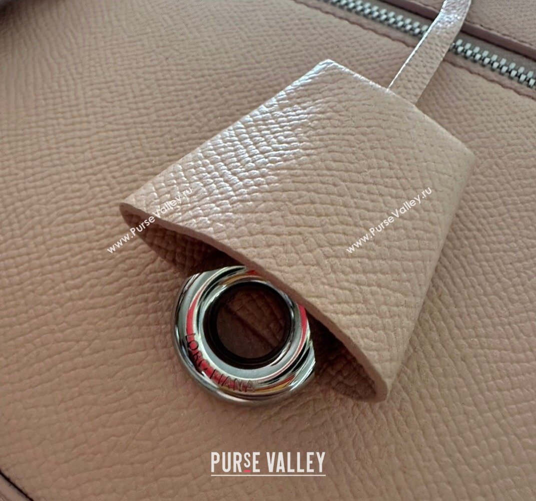 Loro Piana Extra Pocket Pouch L27 in Palm-Grained Calfskin Nude Pink 2024 (TZ-240717140)