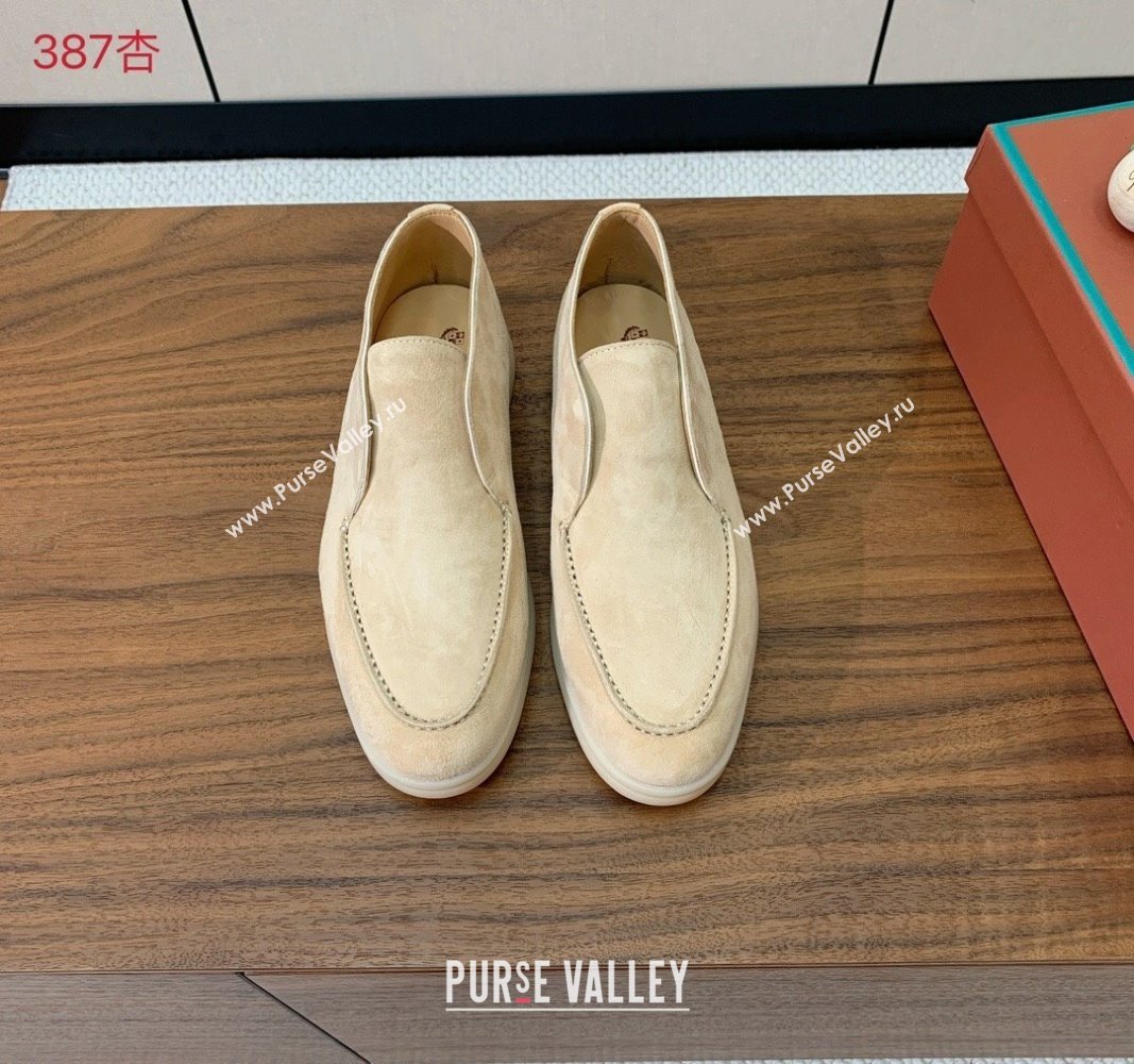 Loro Piana Suede High-top Loafers 387Beige 2024 LP101101 (KL-241011048)