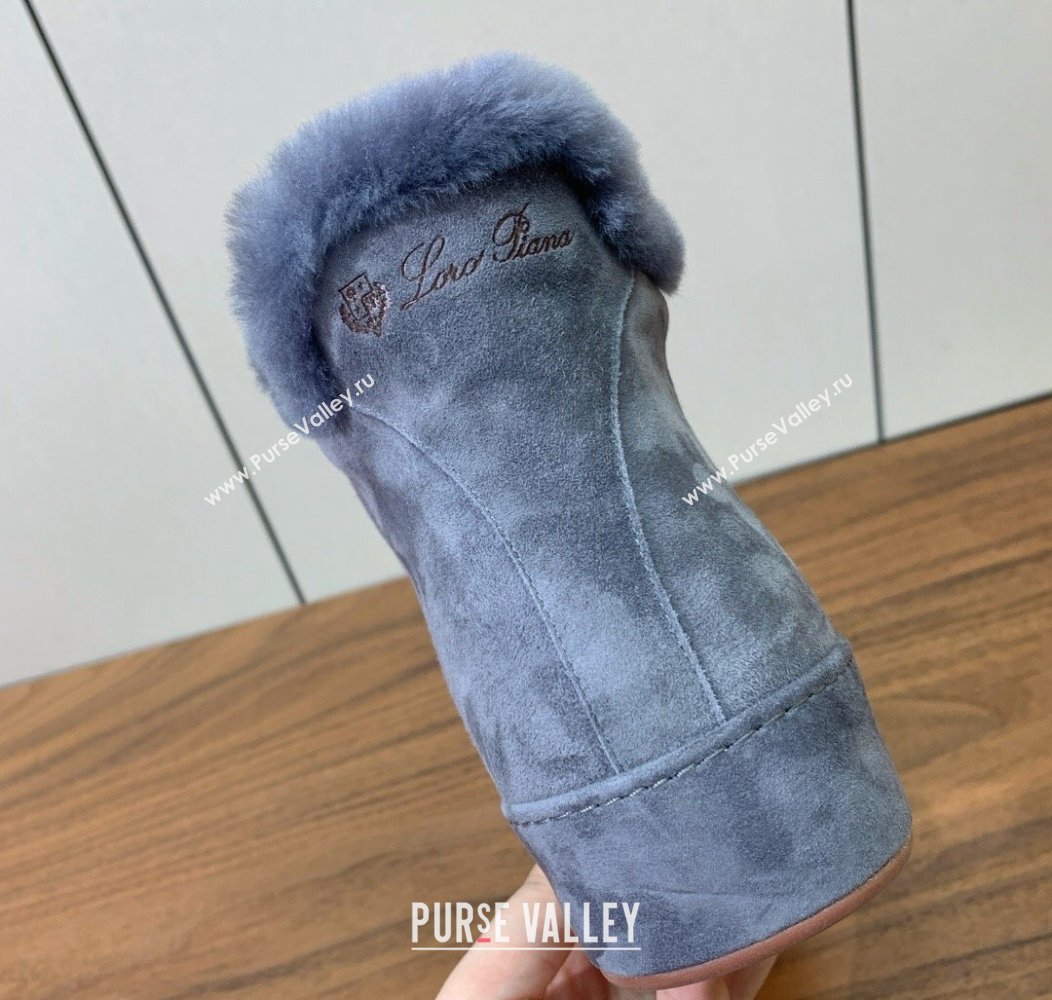 Loro Piana Low/High Top Sneakers in Suede and Wool Fur Grey2 2024 LP111304 (KL-241113110)