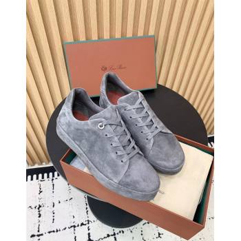 Loro Piana Nuages Low top Sneakers in Suede Grey2 2024 LP111302 (KER-241113079)