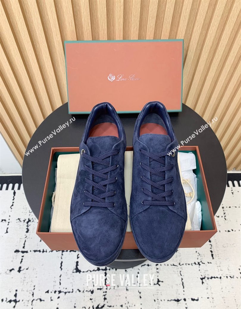 Loro Piana Nuages Low top Sneakers in Suede Dark Blue 2024 LP111302 (KER-241113083)