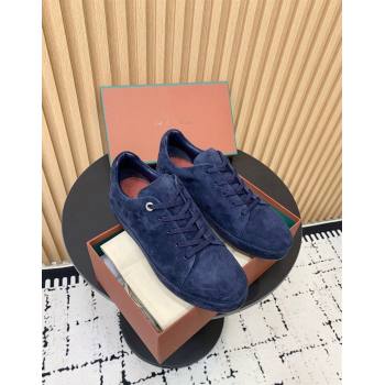 Loro Piana Nuages Low top Sneakers in Suede Dark Blue 2024 LP111302 (KER-241113083)