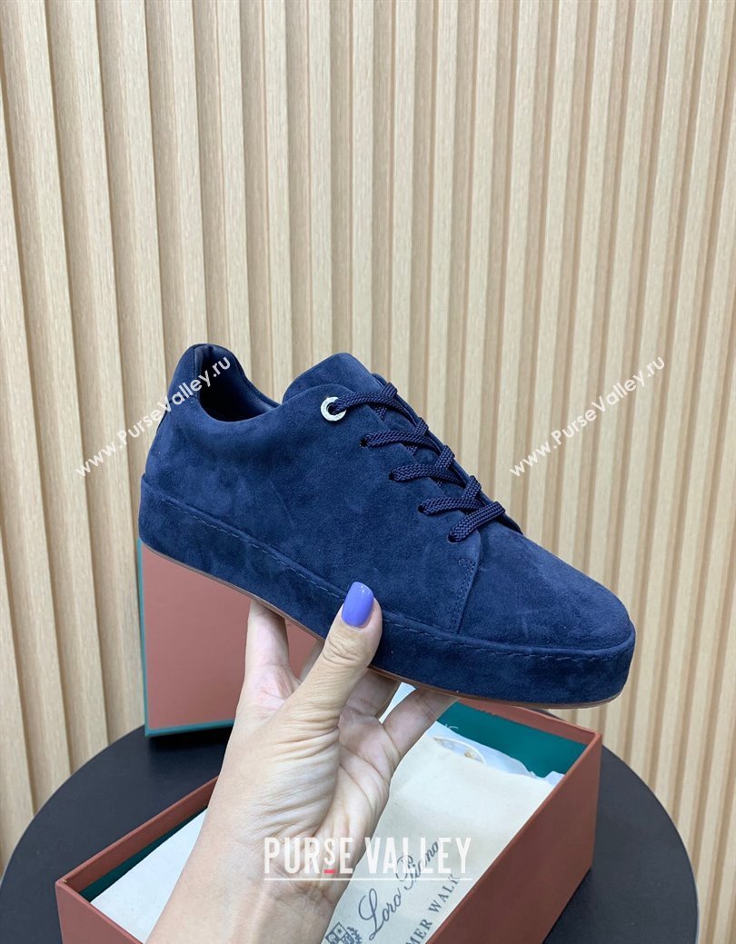 Loro Piana Nuages Low top Sneakers in Suede Dark Blue 2024 LP111302 (KER-241113083)