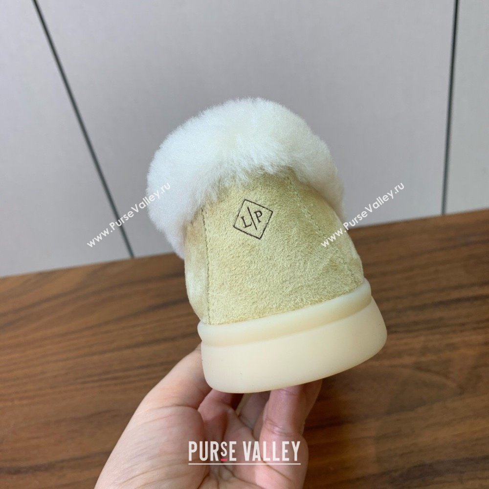 Loro Piana Summer Charm Loafers in Suede and Wool Fur Lyw Apricot 2024 LP101103 (KL-241113131)