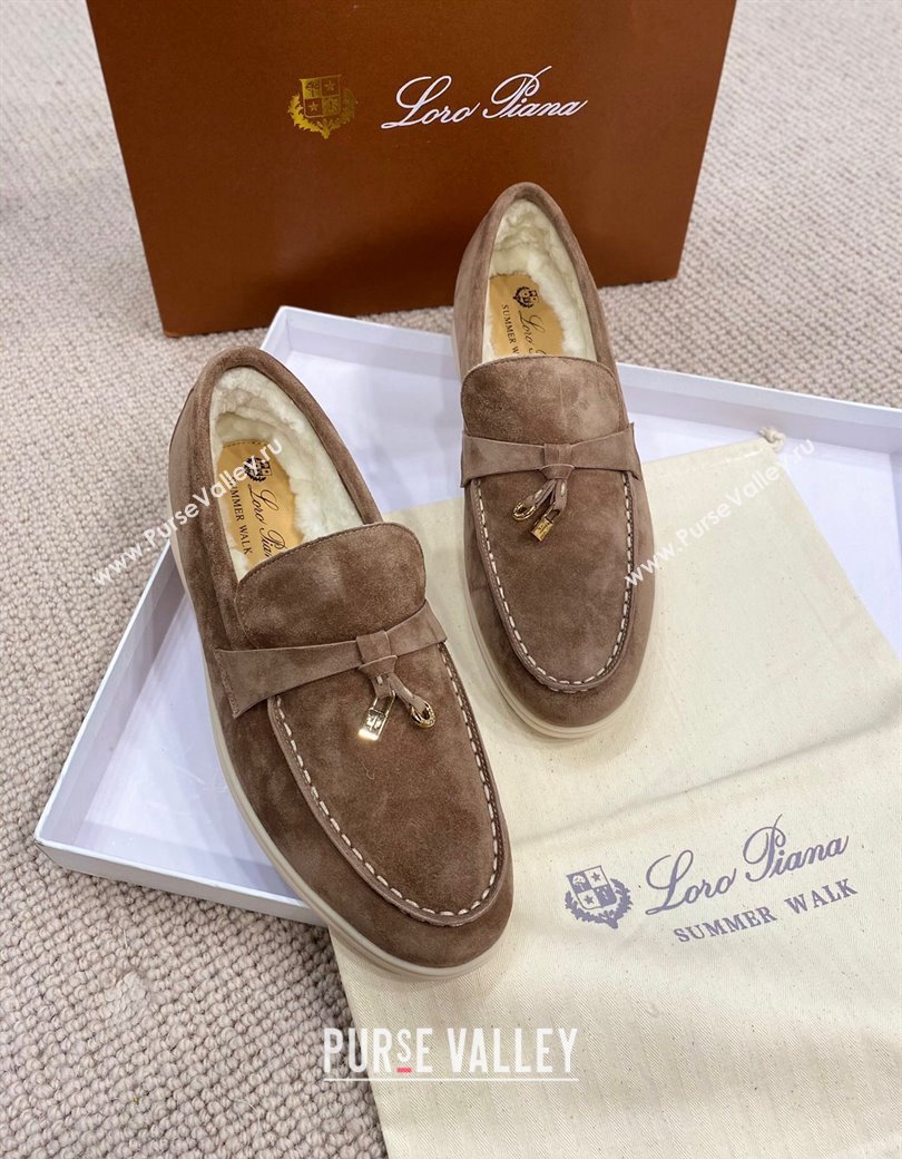 Loro Piana Summer Charm Loafers in Suede with Wool Lining Grey3 2024 LP123001 (KL-241230004)