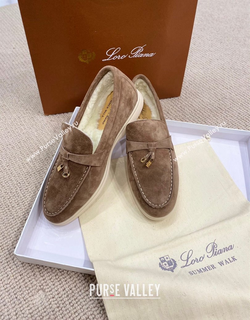 Loro Piana Summer Charm Loafers in Suede with Wool Lining Grey3 2024 LP123001 (KL-241230004)