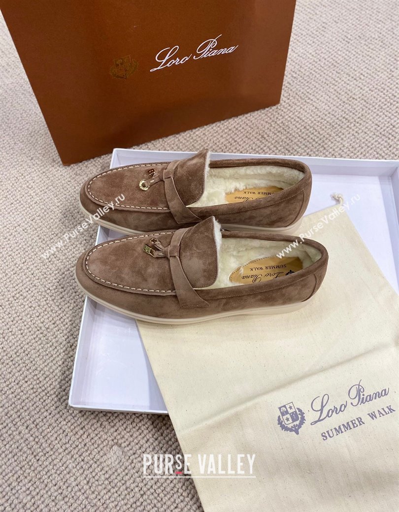 Loro Piana Summer Charm Loafers in Suede with Wool Lining Grey3 2024 LP123001 (KL-241230004)