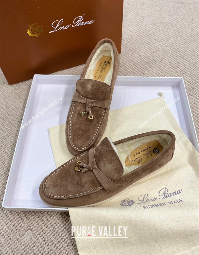 Loro Piana Summer Charm Loafers in Suede with Wool Lining Grey3 2024 LP123001 (KL-241230004)