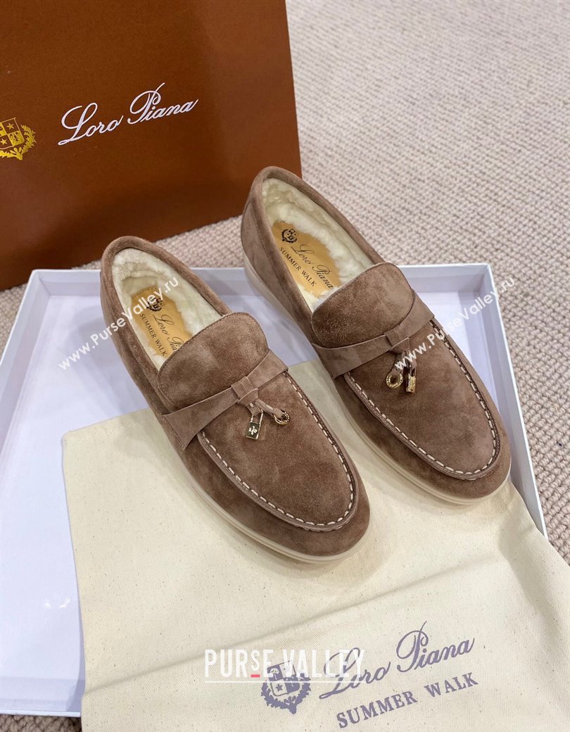 Loro Piana Summer Charm Loafers in Suede with Wool Lining Grey3 2024 LP123001 (KL-241230004)