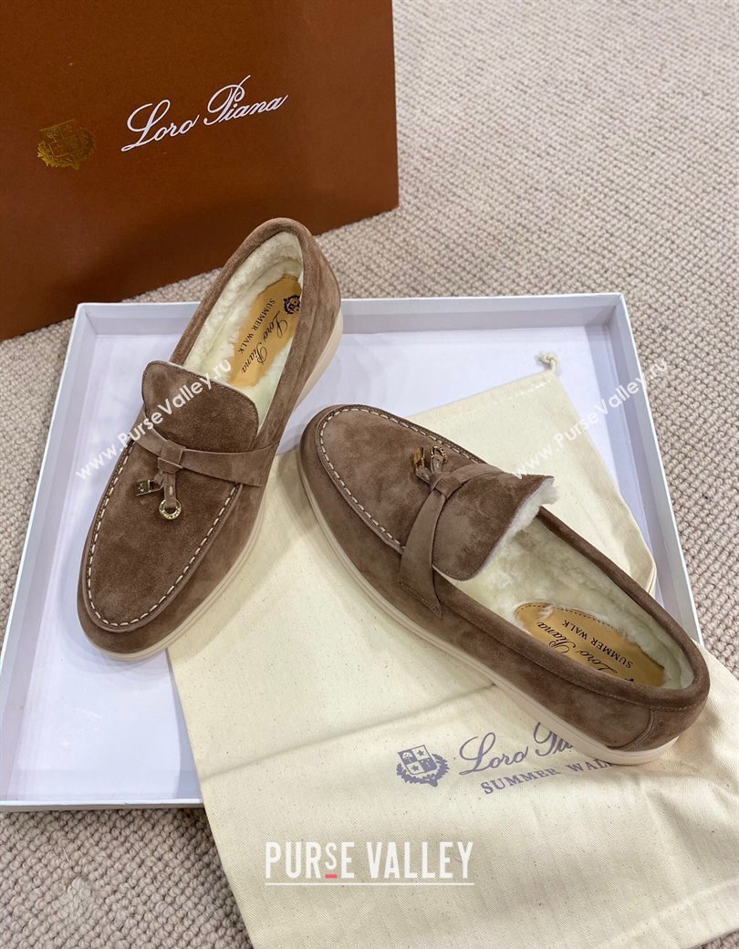 Loro Piana Summer Charm Loafers in Suede with Wool Lining Grey3 2024 LP123001 (KL-241230004)