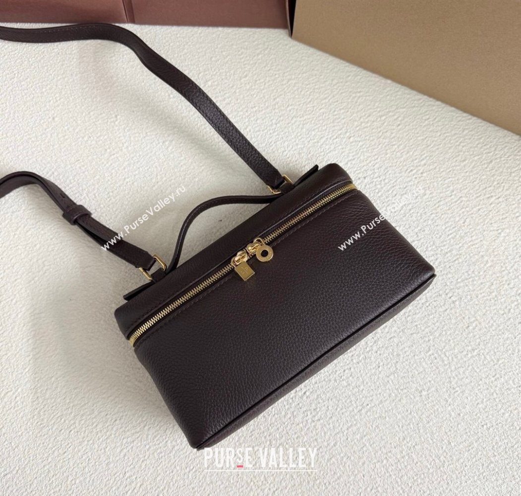 Loro Piana LP Extra Pocket Pouch L19 in Grained Calfskin Coffee 2025 (YY-250625048)